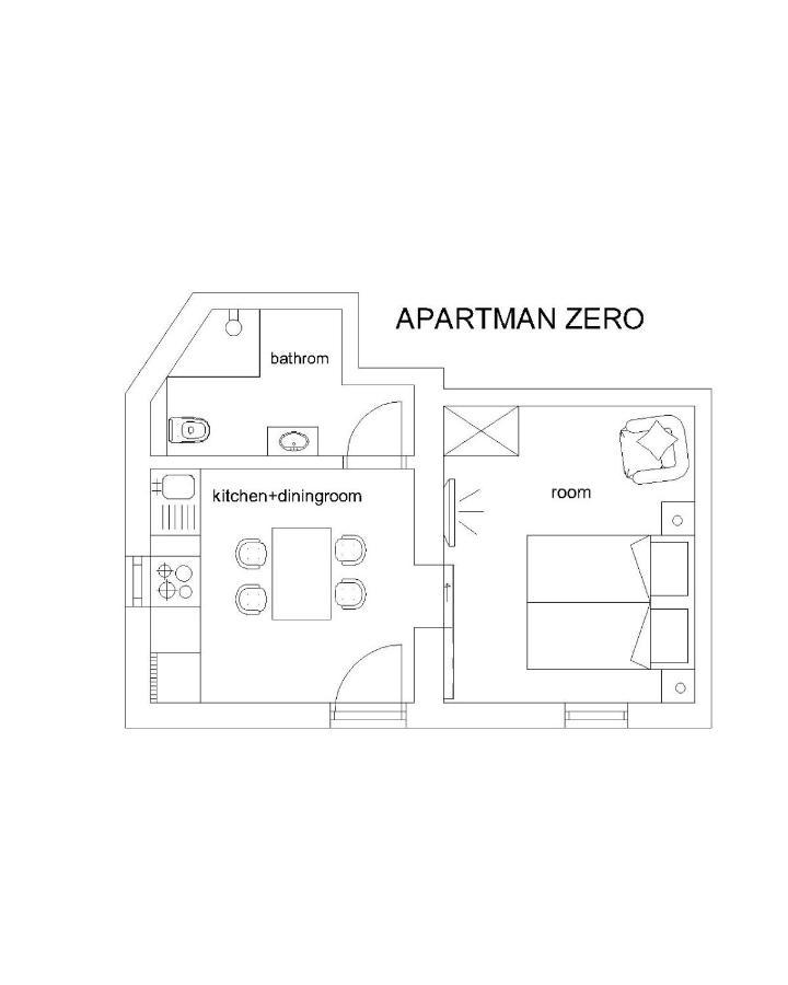 Apartman Zero Apartment Dugi Rat Ngoại thất bức ảnh